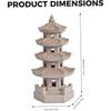 Pagoden Gartenstatue Solarbetriebene Pagodenlaterne Harz Außen Zen Japanische Gartendekoration für Balkon, Terrasse, Veranda, Hof 11,4x4,7x4,7 Zoll Khaki