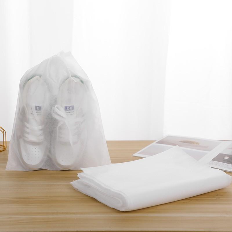 20/50/100PCS Non-Woven Fabric Shoe Bags with Drawstring for Air-Drying Washing Sun-Drying Dust-Proof Storage for White Sneakers