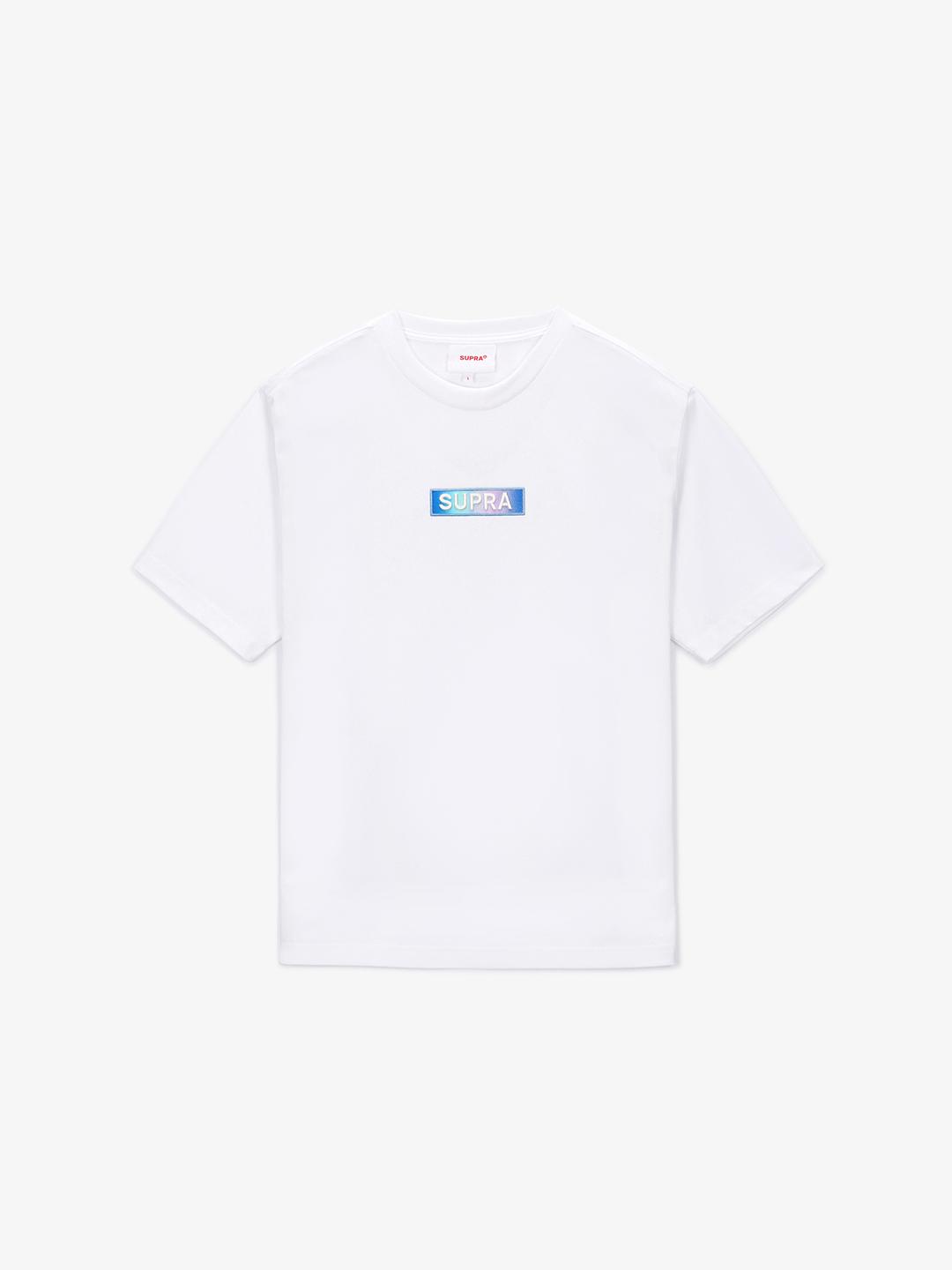 Supra Monogram Oversized Logo Short Sleeve T-Shirt (White) Bks/Xs