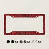 1pc Aluminum Decorative Fun License Plate Frame,Spider Web Decorative,Black,Red,For Decorative,Personality and Creatively Design License Plate Covers