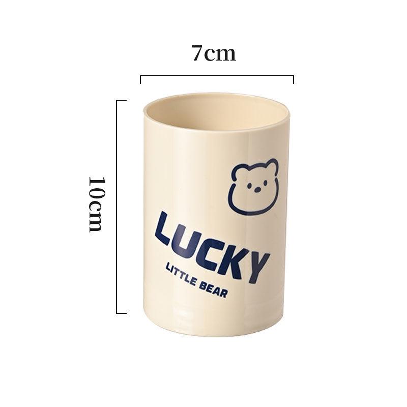 Luxury Plastic Mouthwash & Toothbrush Holder Cup - Round Design for Children & Couples