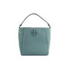 Mcgraw Double T Logo Pebbled Leather Bucket Bag Women Handbags Aurora-Blue 88219-317