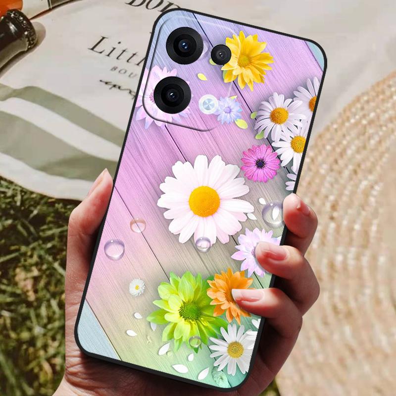 For Oppo Reno 13 Pro Case Black Silicone TPU Soft Phone Cover for Coque ppo Reno13 Pro 13Pro 5G Protective Back Shells Fundas