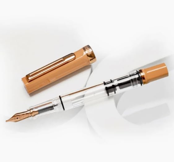 TWSBI Eco Cafe Rose Gold GT Fountain Pen, 18K Gold, Ink-Injecting, Medium Nib, TW020018