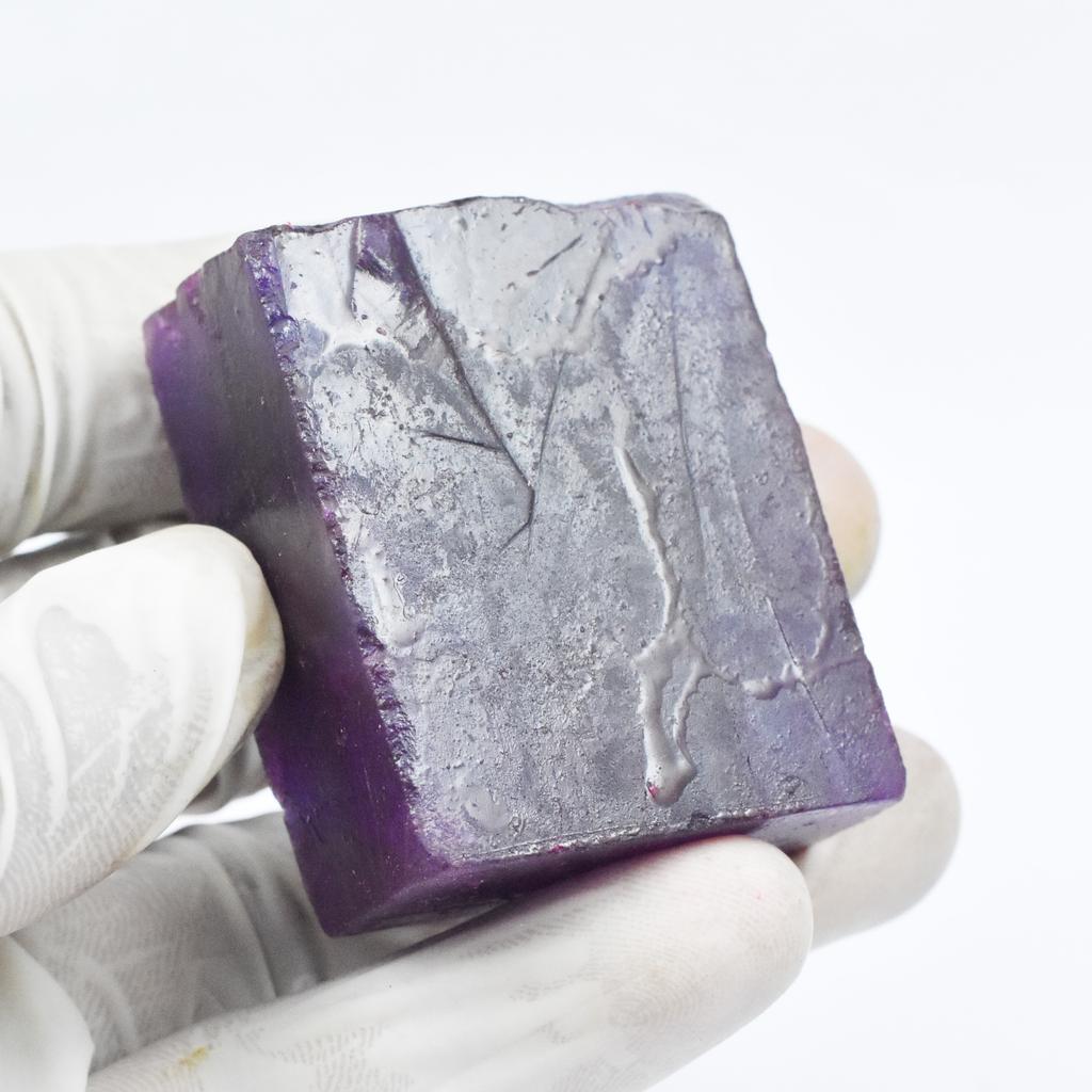 Purple Sapphire Uncut Raw Rough 420.65 Carat Natural CERTIFIED Loose Gemstone AR-2282