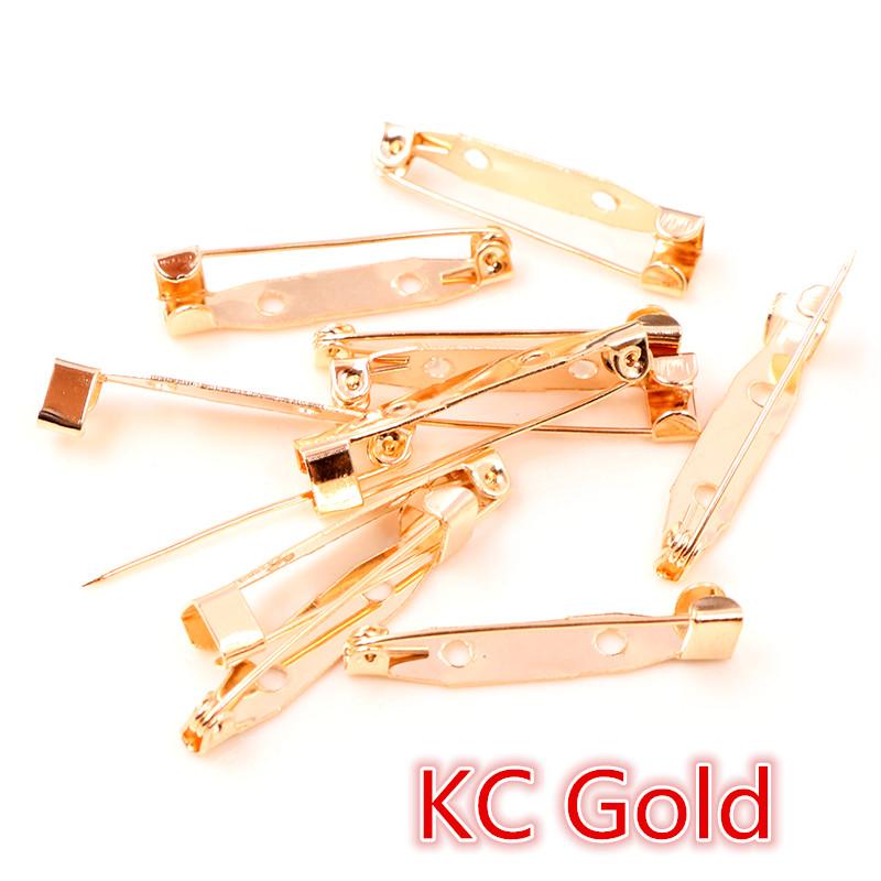50pcs 15 20 25 30 35mm 40mm 7 Color Brooch Clip Base Pins Safety Pins Brooch Settings Blank Base For DIY Jewelry Making Supplies