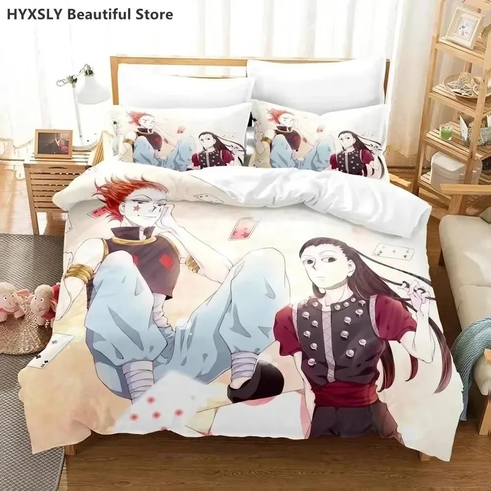 Hunter X Hunter 3D Bedding Set Japanese Anime Twin Queen King Quilt Cover Pillowcases Polyester For Boys Cover Sets