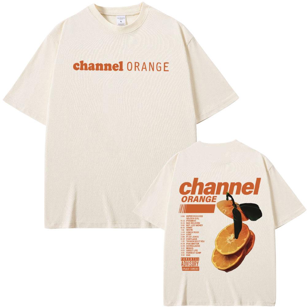 Rapper Frank Channel Orange Grafické tričko Ocean Nadměrná trička Blond Hip Hop Vintage Tričko Pánská móda Streetwear