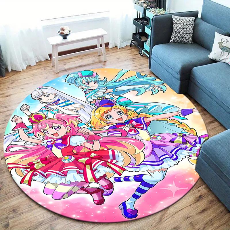 WonderfulPrecur,Winx Club Round Area Rug,Carpet Rug for Living Room Bedroom Sofa Playroom Decor,Non-slip Floor Mat