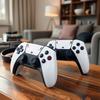 Dual Wireless Game Controller White One-to-Two 2.4G Connection EU Plug Type Home TV Game Console