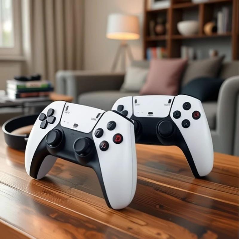 Dual Wireless Game Controller White One-to-Two 2.4G Connection EU Plug Type Home TV Game Console