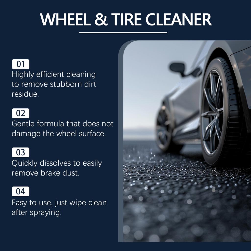 Car Wheel Cleaner Spray Auto Tire Rim Brake Rust Stain Remover Metal Surface Defender Auto Rim Wheel Polishing Refurbish CarCare