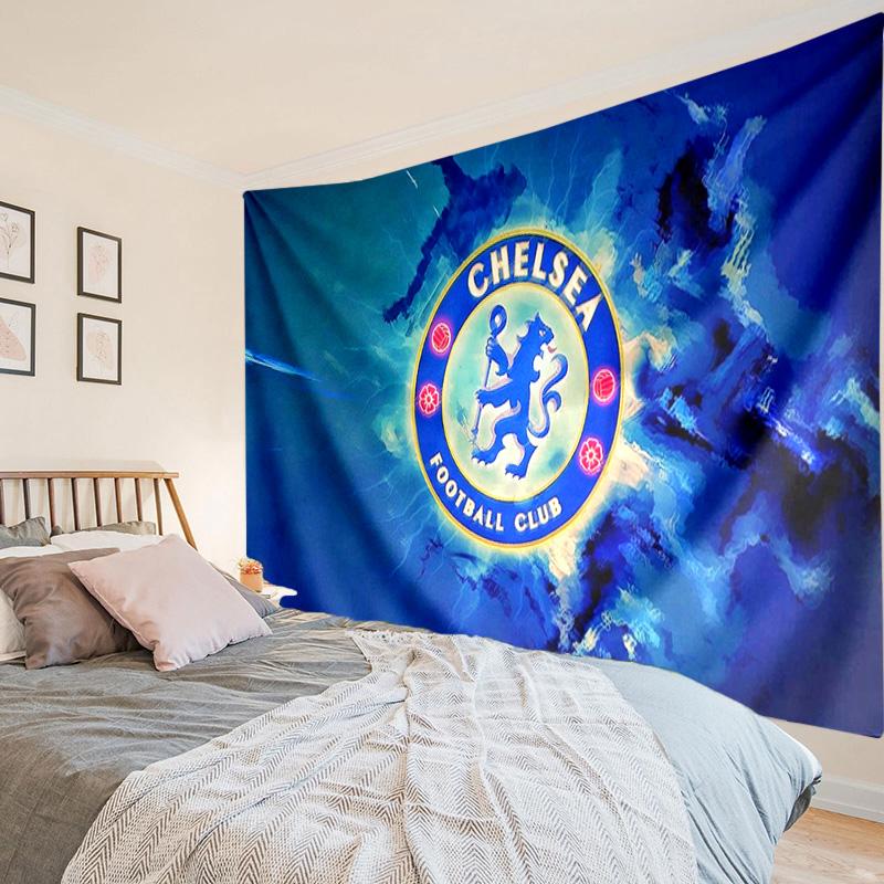 Blue Chelsea Football Club Logo Tapestry, Unique Design Tapestry, Wall Decor for Bedroom,Livingroom, Playroom,Heartwarming Fan Holiday Gifts
