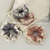 Fashionable and Sweet Check-patterned Fabric Hair Band with A Big Hairpin and A Headband for A Chic Ponytail