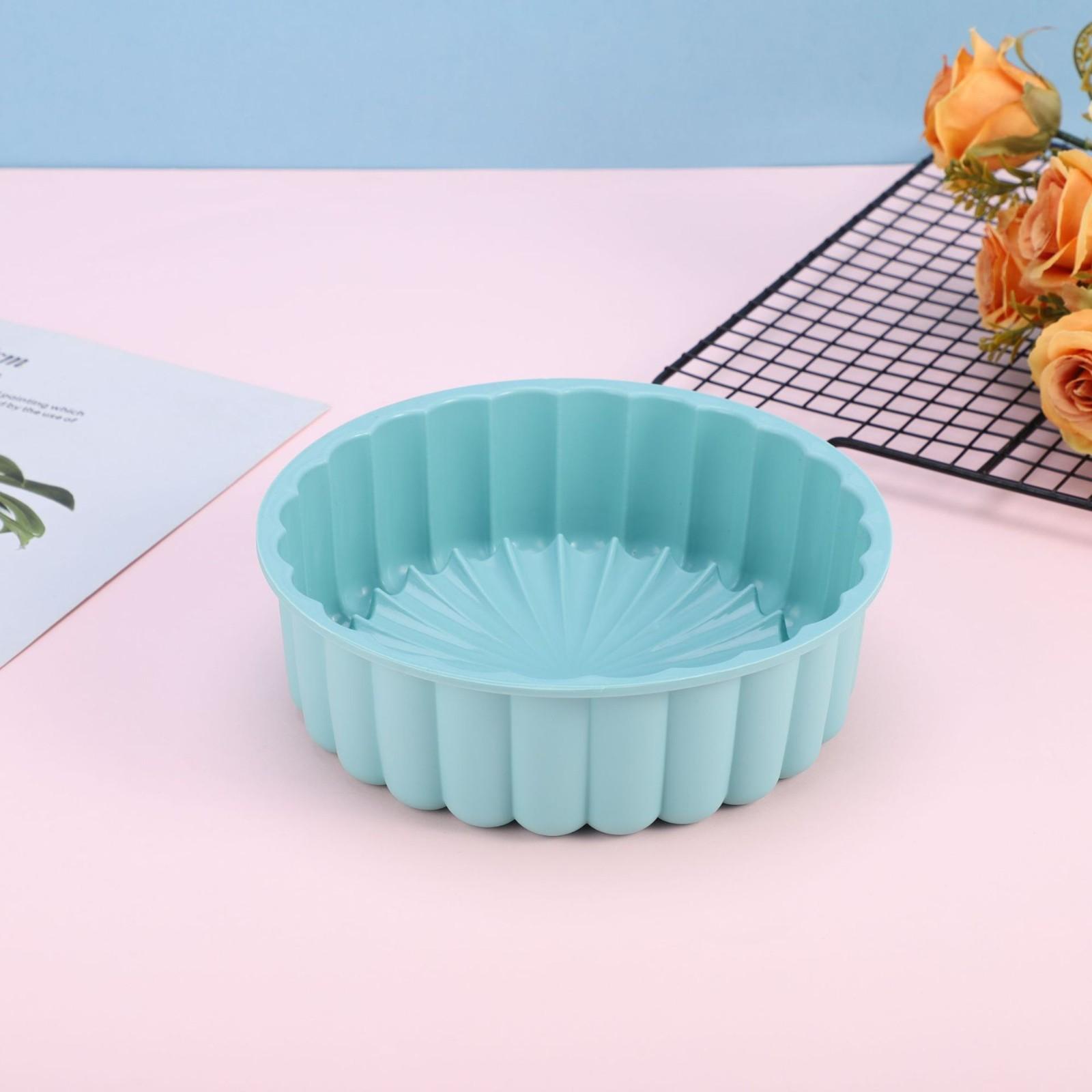 

Бытовые силиконовые формы для яичного пирога в виде подсолнуха, инструменты для выпечки, силиконовые складные круглые формы для торта One Size