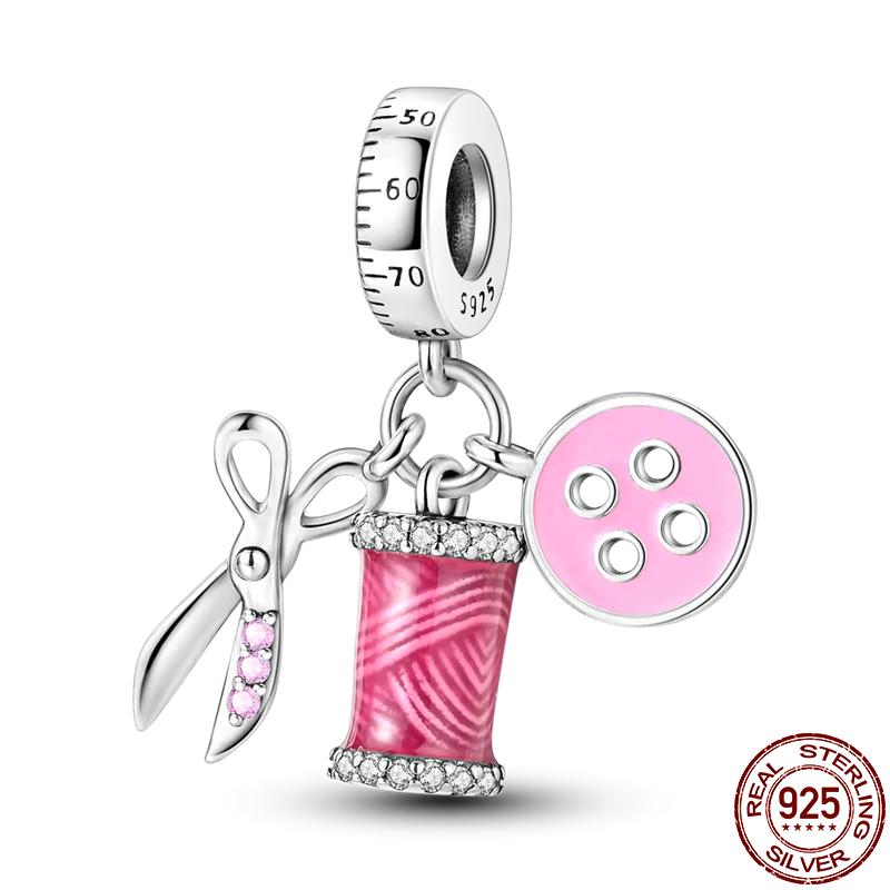 Copper Couple Lovers Sisters The Swing Pendant Charms Fit Original Bracelet Diy Bead Women Jewelry Gift