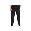 Puma Pantaloni de jogging din tricot cu șnur cu imprimeu cu logo pentru bărbați Pantaloni negru 681272-01