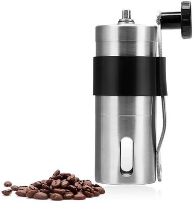 HXDWLKJ Small Mini Coffee Mill, Manual Coffee Grinder, Stainless Steel and Ceramic, Washable, Adjustable Grind Size, Portable Kitchen Grinding Tool