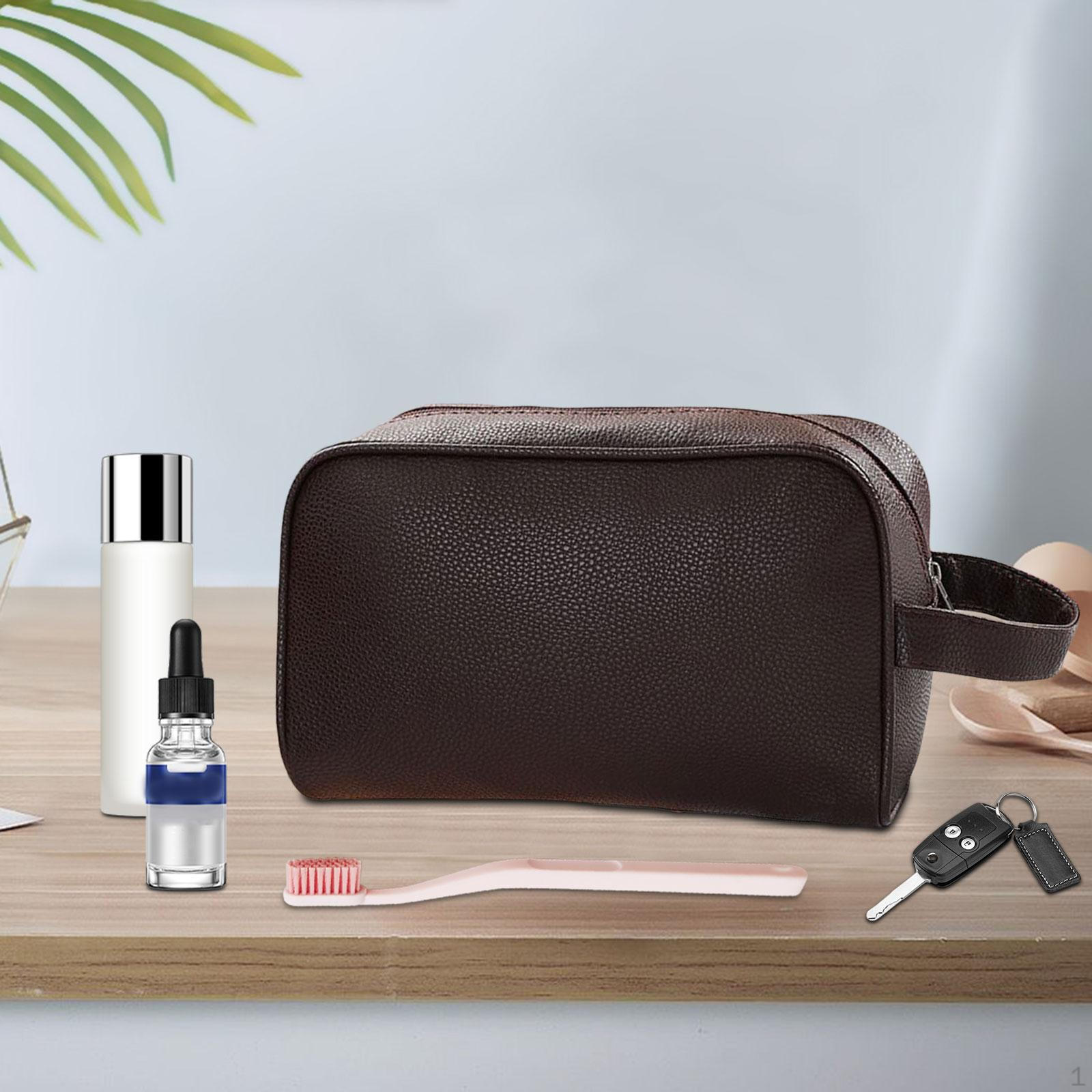 Stylish PU Leather Toiletry Bag for Makeup Organization