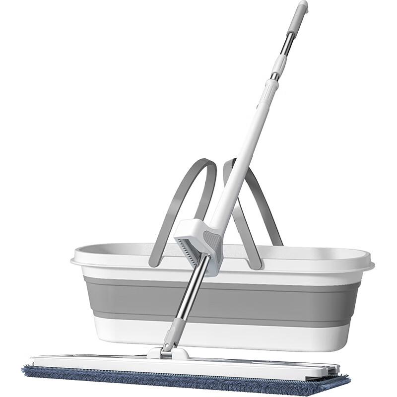 MDNG Hands-Free Flat Mop & Foldable Bucket Set