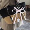 Fashionable Love Heart Bowknot Handbag Charm Stylish Keychain Pendant Keychain Ornament for Ladies and Trendy Women