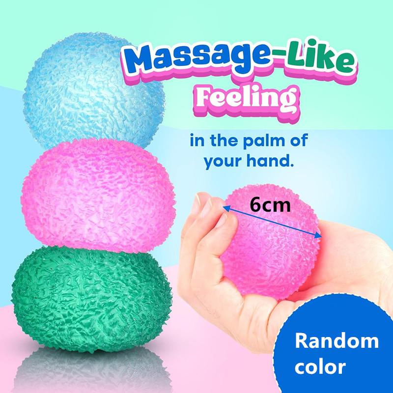 Multicolor Squishy Stress Balls Texture Ice Ball Squeeze Toy Quiet Sensory Fidget For Kids & Adults Halloween Christmas Gift
