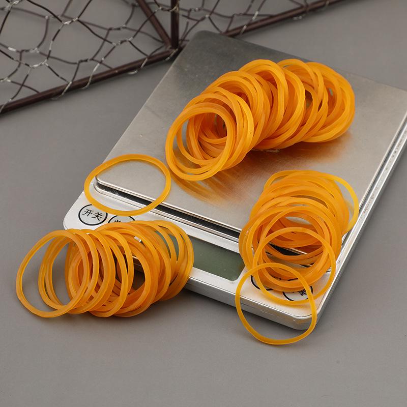 Strong Stretch Yellow Cowhide Rubber Bands - Durable, Disposable, Natural