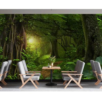 3d Green Forest Nature Tree Wall Paper Forest Scenery Wall Murals Living Room Bedroom Removable Wallpaper
