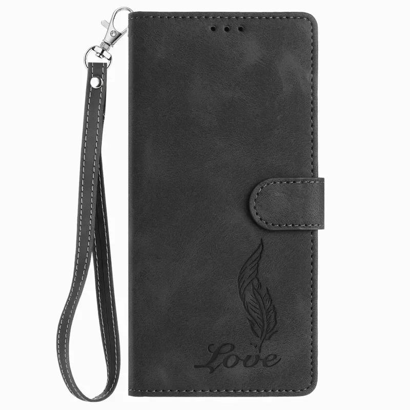 

Cute Feather Embossing Case For TCL 40 XL SE 403 405 406 408 40R 40X 40SE Wallet Card Slots Phone Cover #DMB For TCL 40 XL