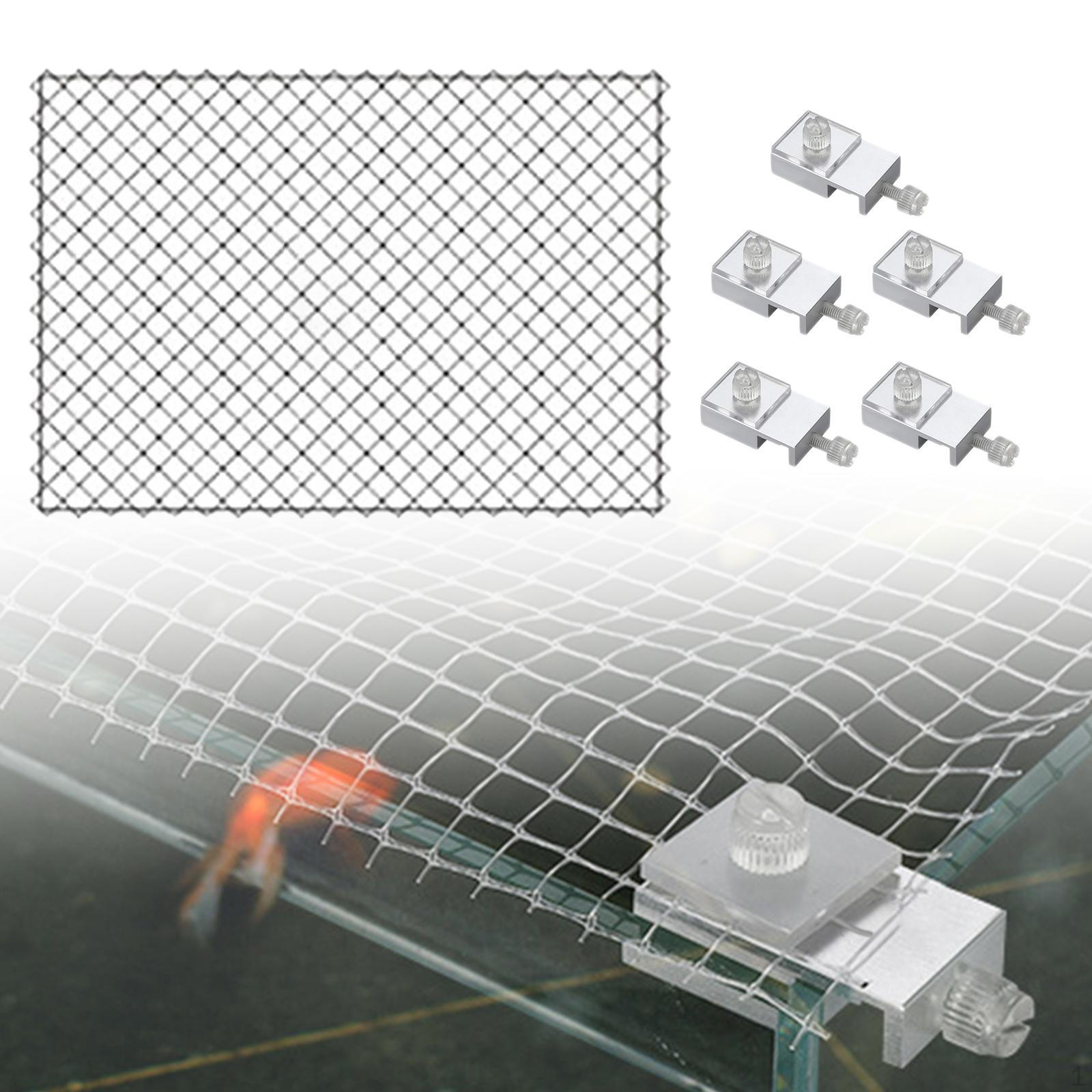Mesh Screen Net Aquarium Anti-escape Nets with Holder Anti-jumping DIY Sturdy for