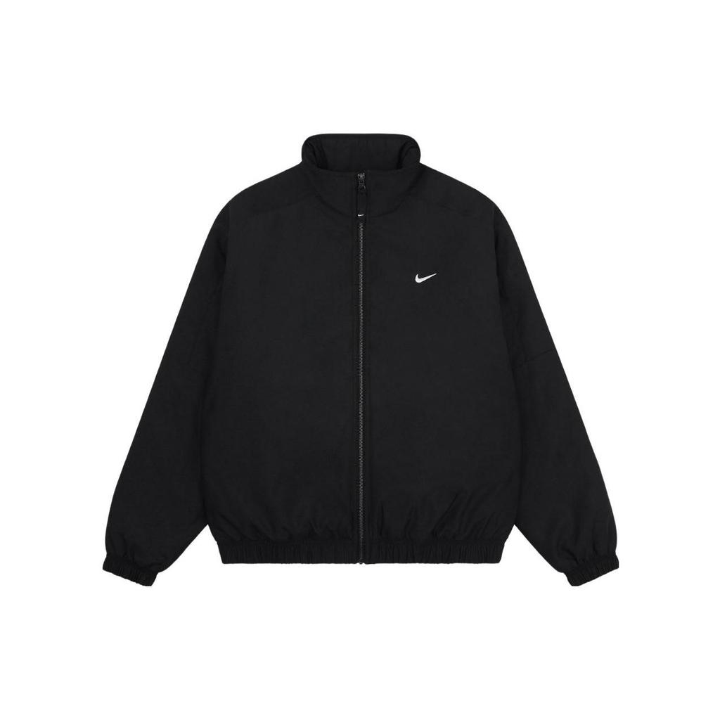 Nike Solid Color Logo Patch Zip-Up Jacket Unisex Jackets Black DN1267-014
