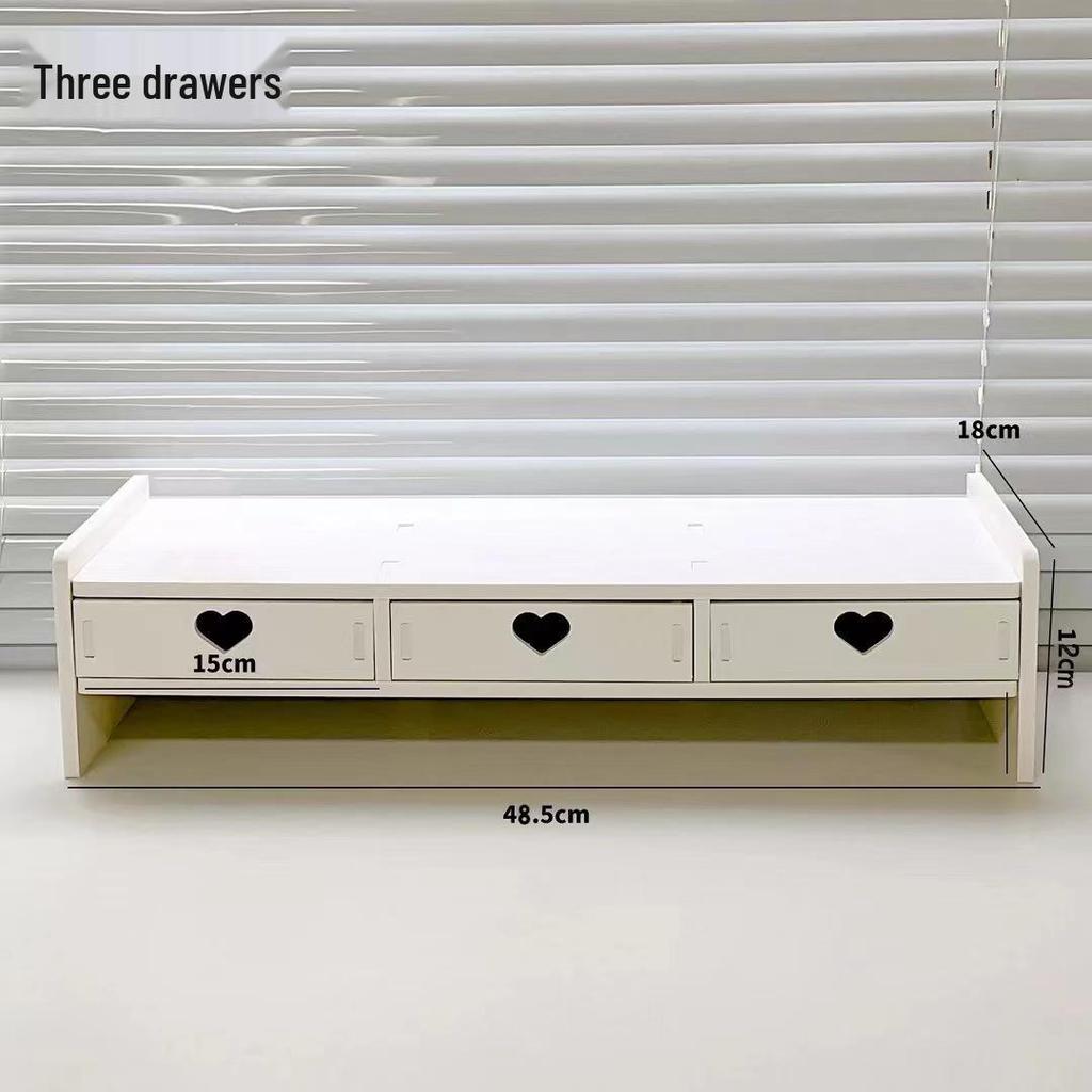 Office Desktop Monitor Riser with Drawer Storage