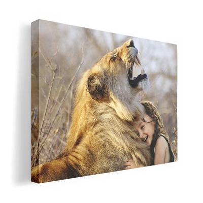 Art Panel Painting Decoration Igsticker 420mm X 297mm A3 Photo Wall Hanging Wooden Frame Interior Stylish 023527 Lion People Animals