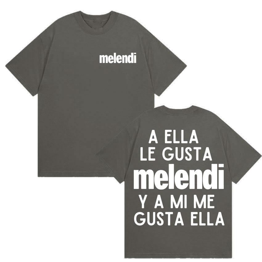 Rapper Melendi AELLALE GUSTA 2025 Album Print T Shirt Men Women Casual Fashion Pure Cotton Short Sleeve Tops T-shirts Streetwear