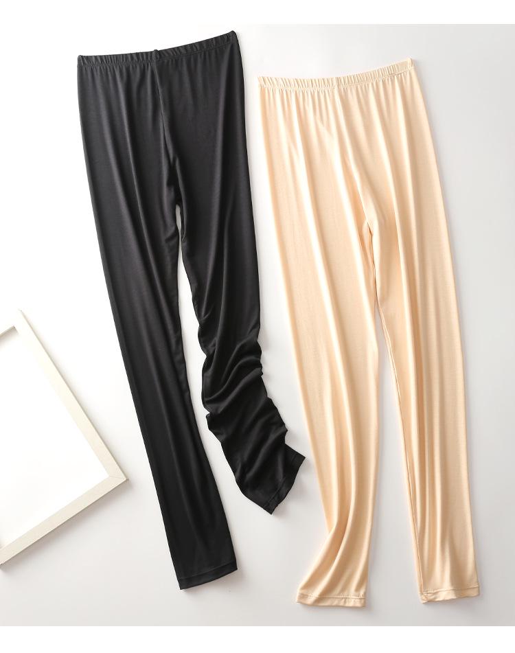 Pantalon d'automne en modal pour femme, pantalon moulant en coton élastique, sous-vêtements chauds de sport et de yoga grande taille