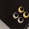 French Retro Round Hoop Earrings for Women - INS Style Celebrity-Inspired Studs