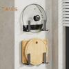 Pot Lid Storage Rack Wall-mounted No Drilling Removeable Waterproof Strong Stickiness Anti-slip Cutting Board Organizer Kitchen Wall Pot Lid Dish