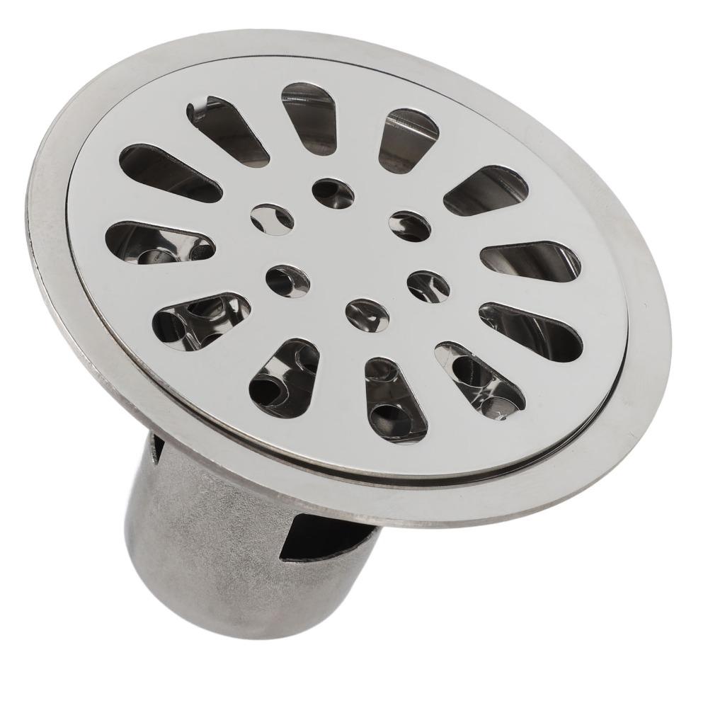 304 Stainless Steel Floor Drain 3.54 Inch Diameter Odor Resistant Drain Kit Shower Drain  Washroom