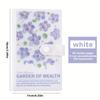100 Pockets Cash Budget Planner Book 50 Sheets Sleeves Flower Wealth Album,A6 Postcards Organizer Portefeuille Budget Enveloppes