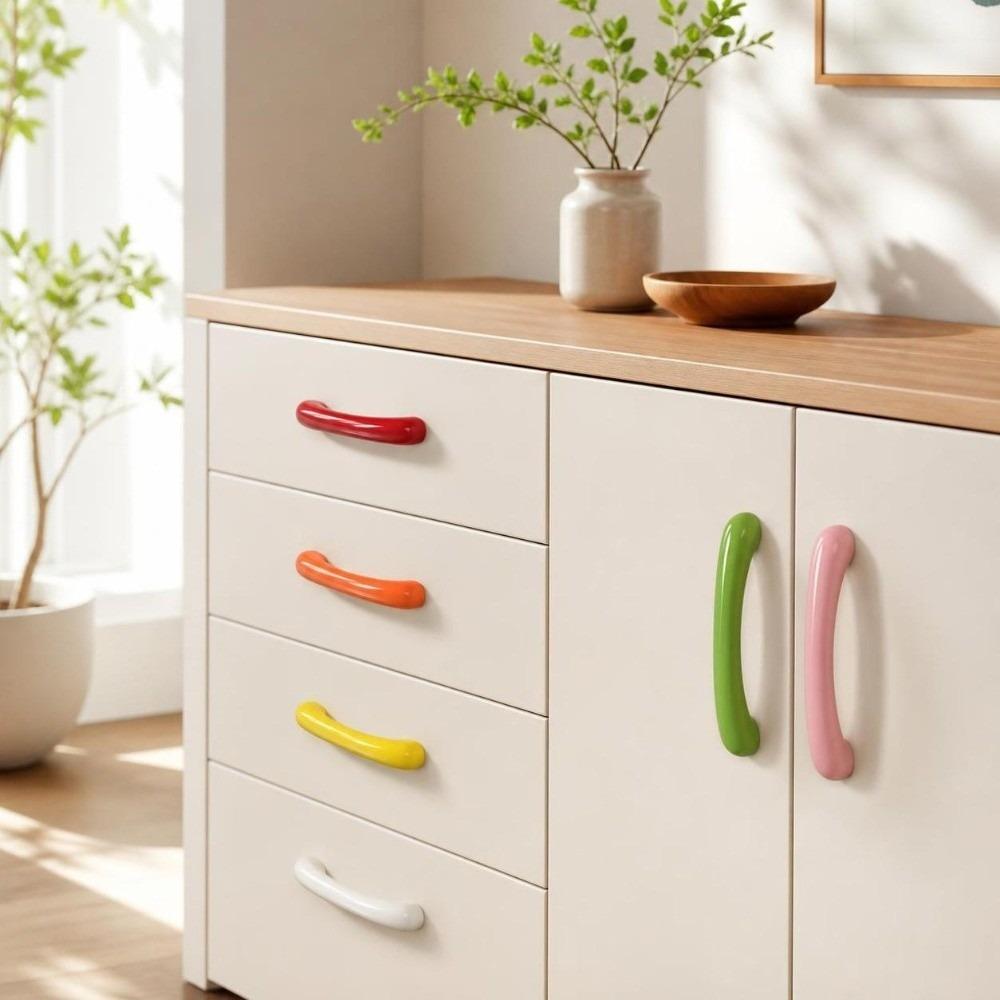 Long Strip Cabinet Door Handle Ceramic Wardrobe Pull Handle Drawer Knob  Wardrobe Drawer Door