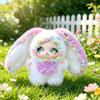 2026 Trendy Lolita Rabbit Plush Doll with Lace Trim – Big Ear Enamel Pendant Gift