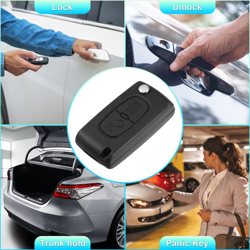 X Autohaux Car Remote 2 Buttons Key Shell Cover Tools for Citroen for Peugeot 206 207 208 307 308 407 408 607 807 2008 3008 5008