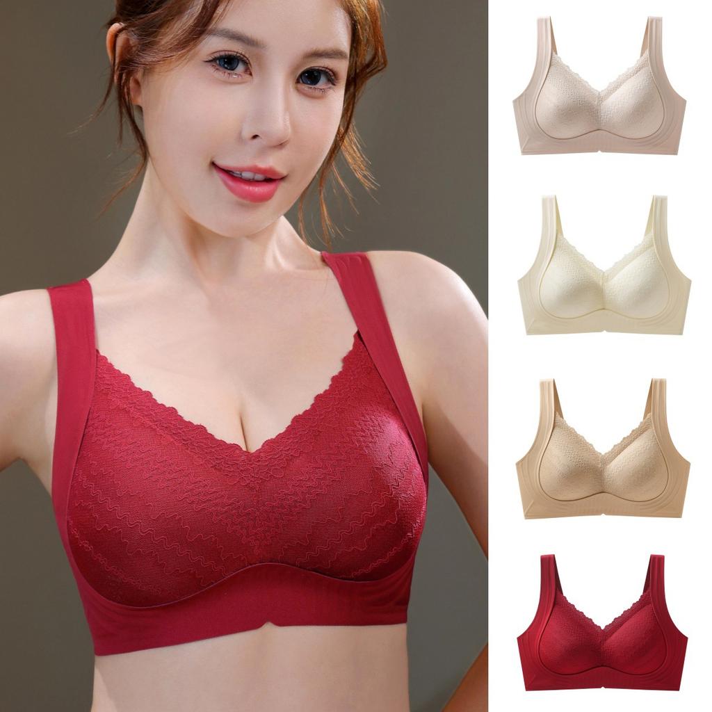 Seamless Soft Support Lace Lifting Bra Comfortable and Push-up Jelly-like Cup Bra