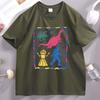 Colorful Cryptids Unisex Tshirt Funny Dinosaur Cotton  Short Sleeve T Shirt High Quality Breathable Basic Tshirt Male Clothing