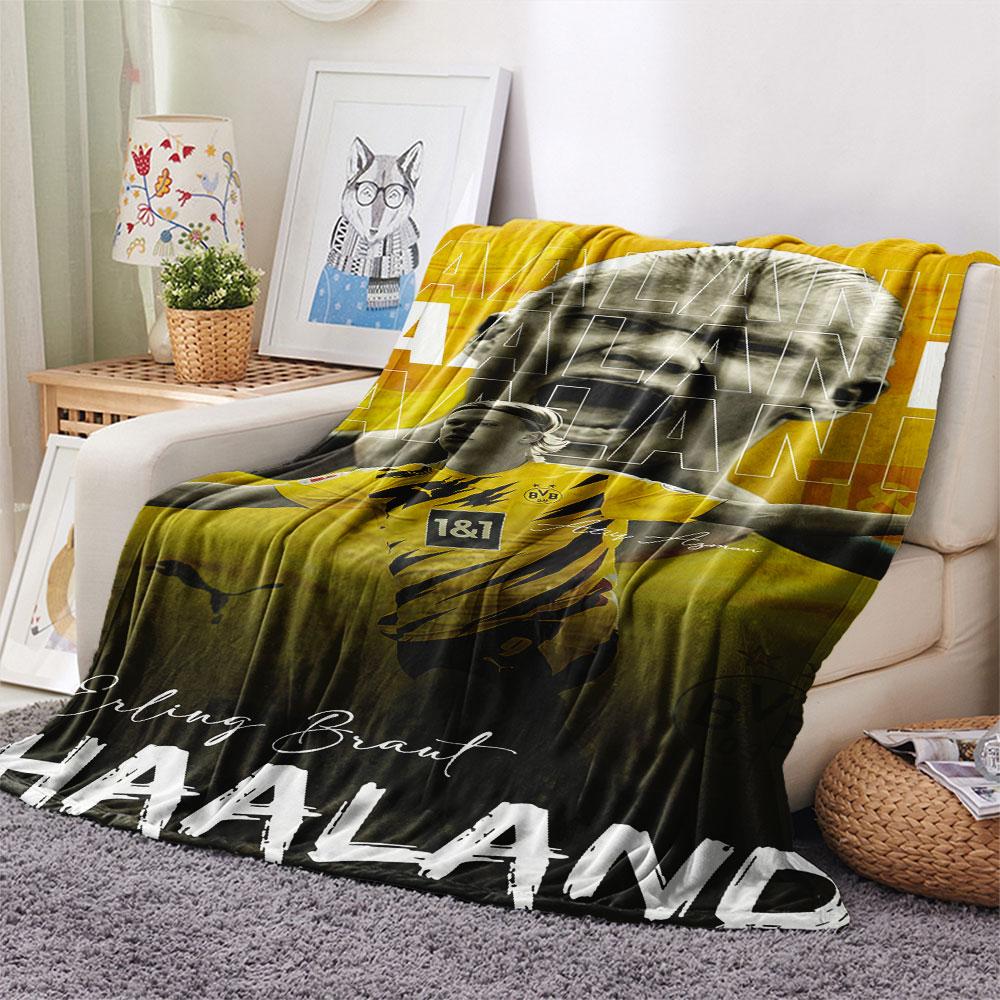 Affiche Haaland Couverture en Flanelle, Haute qualité Confortable pour Toutes les Saisons, Décoration Intérieure, Chaleur et Confort