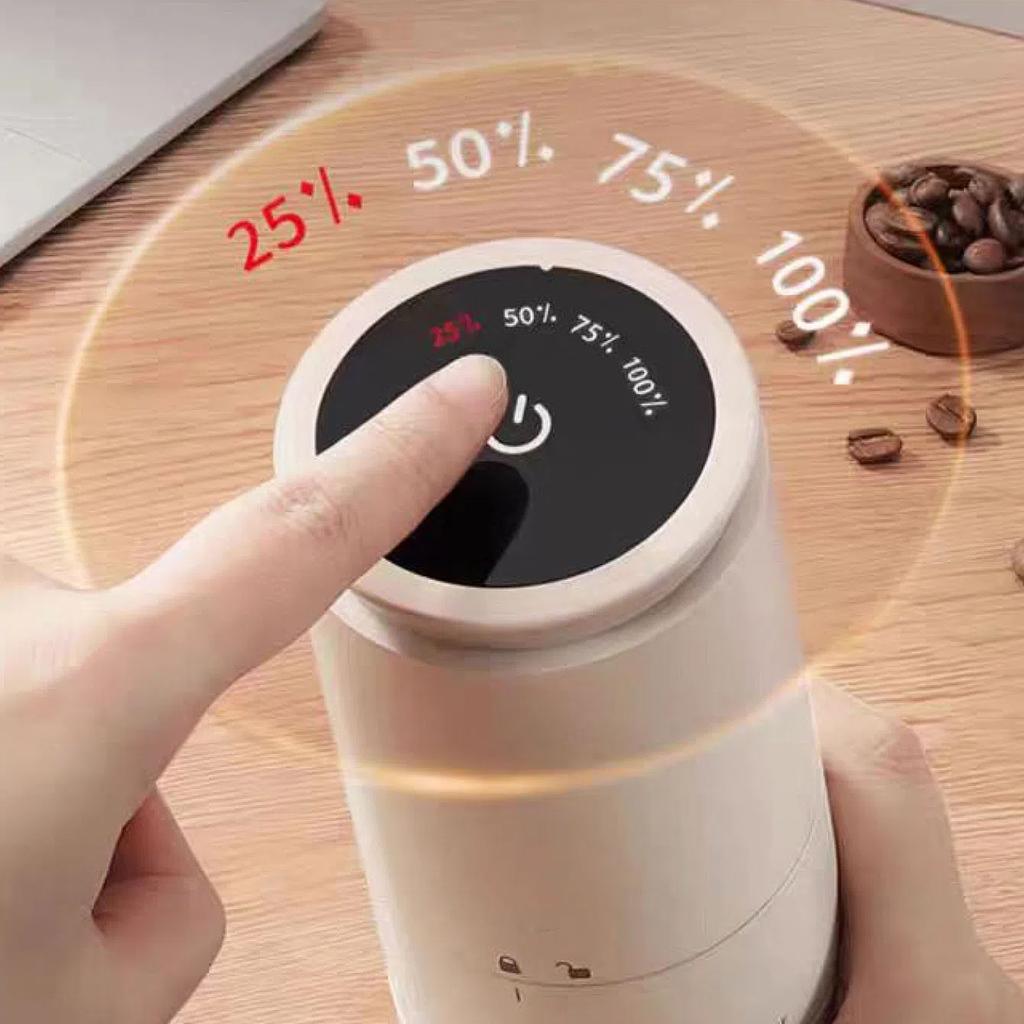 New Portable Electric Power Display Coffee Bean Grinder 38 Gears External Adjustable USB 2000mAh Household Mini Coffee Machine