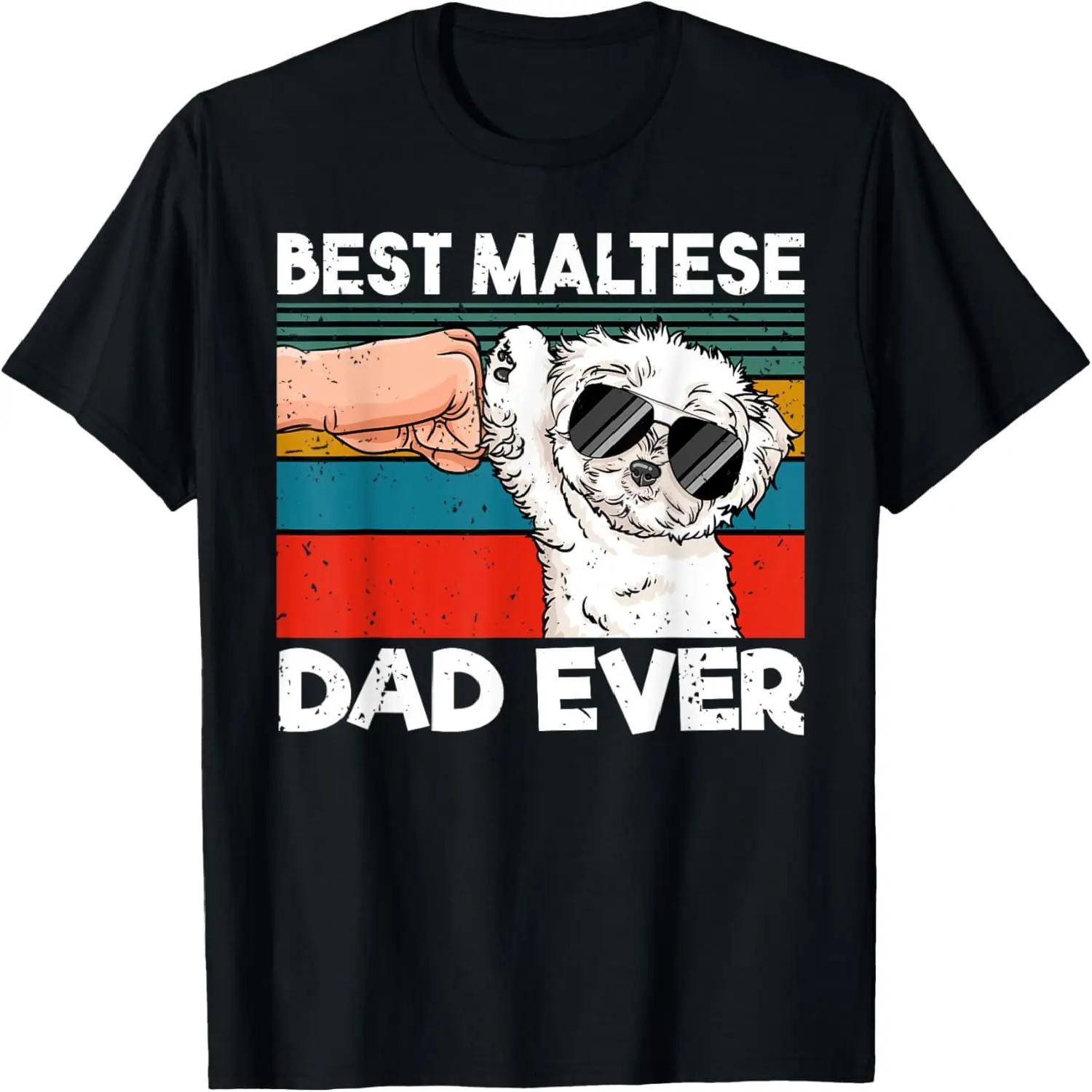 

Best Maltese Dad Ever Ghetto Fist Dog Lover T-Shirt XXXXXL чорний