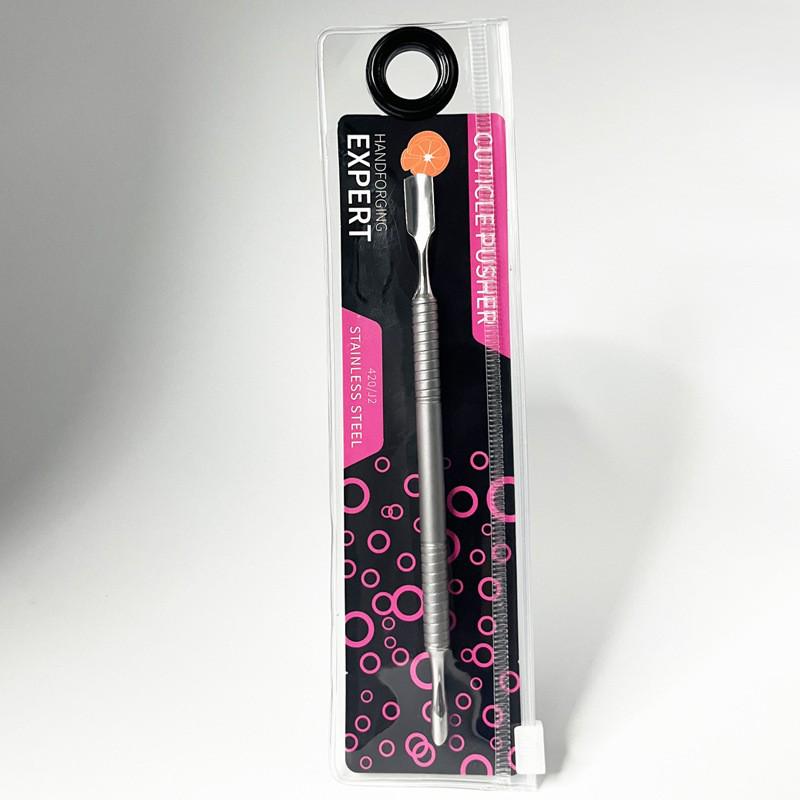 Stainless Steel Pre-Cuticle Pusher & Scissors Set for Russian Manicure