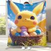 6 Style Pikachu Pokemon Flannel Blanket,Ultra Soft Warm Plush Throw for Home Bedroom Bed Sofa Cover Office Camping Picnic gift