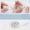 Alloy Button Covers Set Rhinestone Flower Cufflinksble Cufflinks Button Cover  for Men Women
